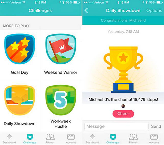 Hệ thống Challenge trên Fitbit